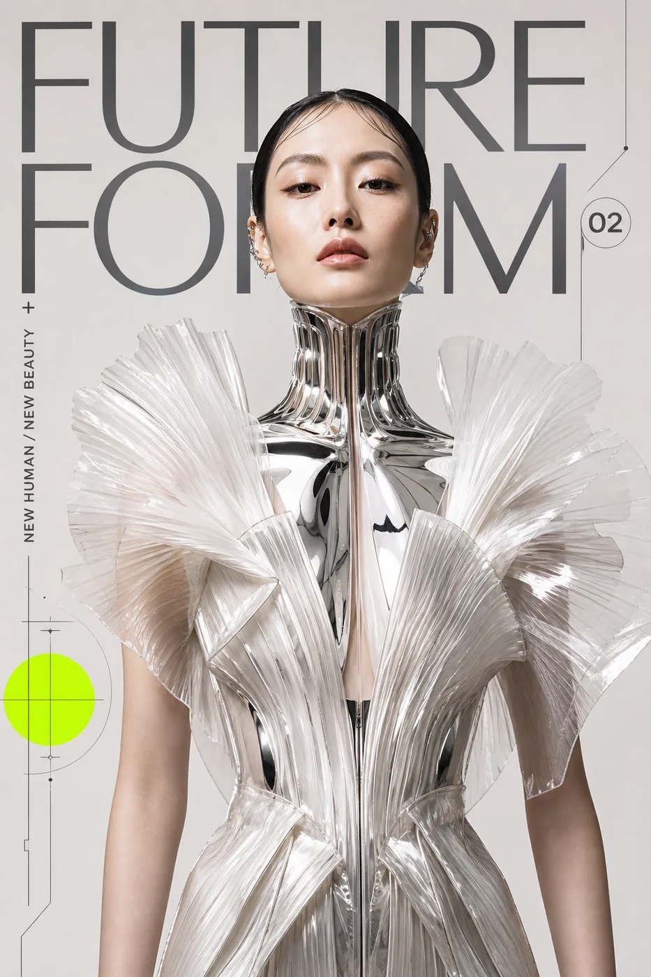 FUTURE FORM 02 AIファッション誌面の制作サンプル