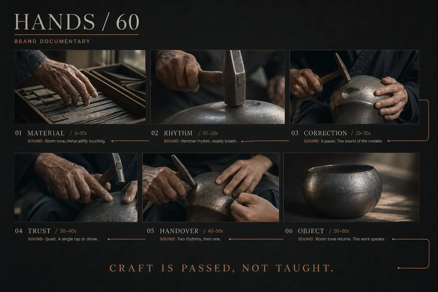 HANDS / 60 ブランド ドキュメンタリーの制作サンプル